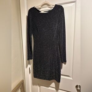 Caché cocktail dress with open back and sparkle detail ✨